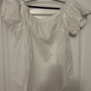 Maeve by Anthropologie white off the shoulder blouse